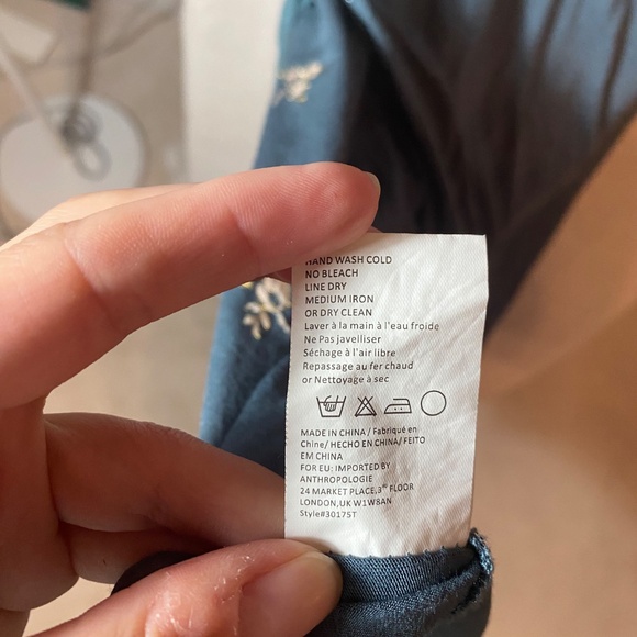 Anthropologie Embroidered Tie-waist Dress | Tiny - Picture 7 of 8